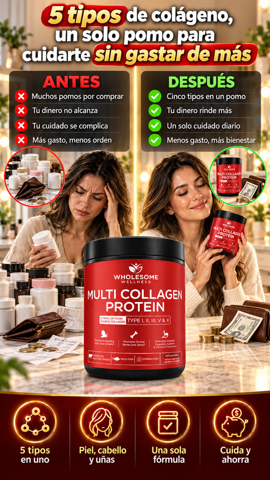 Multi Collagen Protein — Cinco tipos de colágeno de alta calidad para tu cuidado sin gastar demás en tu rutina